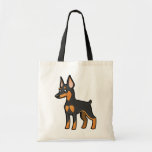Cartoon Miniature Pinscher / Manchester Terrier Tote Bag