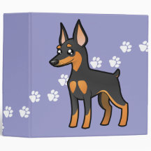 Cartoon Miniature Pinscher / Manchester Terrier Binders