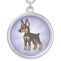 Cartoon Miniature Pinscher / Manchester Terrier Necklaces