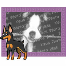 Cartoon Miniature Pinscher / Manchester Terrier Acrylic Cut Out