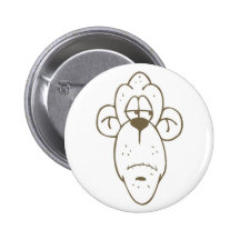 Cartoon Monkey Not Amused Button