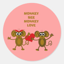 Cartoon Monkey Stickers