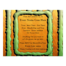 Cartoon Monster Stripes Custom Invites