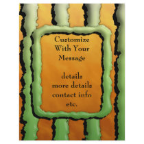 Cartoon Monster Stripes Personalized Flyer