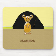 CARTOON MOUSE ON A MOUSEPAD!