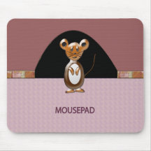 CARTOON MOUSE ON A MOUSEPAD!