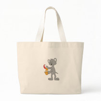 Cartoon Mouse Pouring Melted Cheedar Cheese Tote Bag