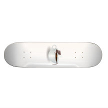 Cartoon Mouse Sitting in a Cup of Coffee Skateboard Decks
