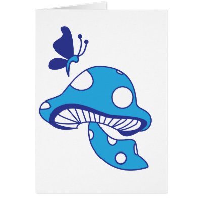 Cartoon Mushroom & Butterfly by sixteenthkid