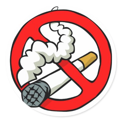 Cartoon No Smoking Sign Round Stickers by RandomGames