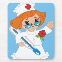 Cartoon Nurse Mouse Pads