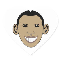 Cartoon Obama Sticker