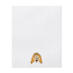 Cartoon of a happy dog. Shaggy dog. Custom flyers
