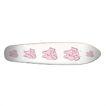 Cartoon of a Pink Elephant Skateboard Deck