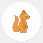Cartoon of a Red Squirrel Sticker