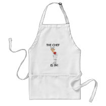 Cartoon of Chef with funny sayings Aprons