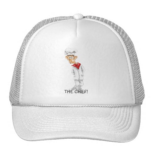 Cartoon of Chef with funny sayings Trucker Hats