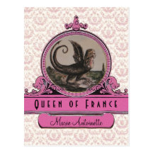 Cartoon of Marie Antoinette ~ Postcard
