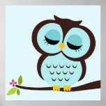 Cartoon Owl Children's Wall Art posters