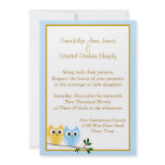 Cartoon Owls Wedding Invitation