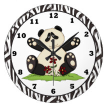 Cartoon Panda Bear clock
