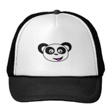 Cartoon Panda Bear Face Trucker Hat