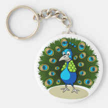 Cartoon Peacock Keychain