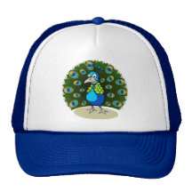Cartoon Peacock Mesh Hat