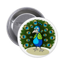 Cartoon Peacock Pin