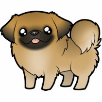 Cartoon Pekeingese (puppy cut)