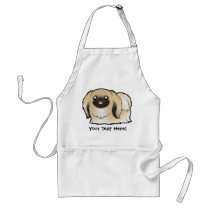 Cartoon Pekeingese (show cut) Apron