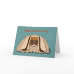 Cartoon Pekingese Dog Mother's Day Card Template