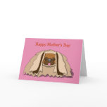 Cartoon Pekingese Dog Mother's Day Card Template