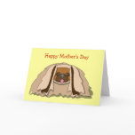 Cartoon Pekingese Dog Mother's Day Card Template