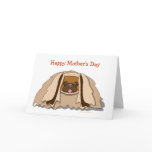 Cartoon Pekingese Dog Mother's Day Card Template