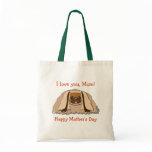 Cartoon Pekingese Dog Mother's Day Tote Bag