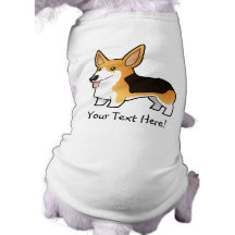 Cartoon Pembroke Welsh Corgi Doggie Tshirt