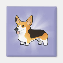 Cartoon Pembroke Welsh Corgi Fridge Magnet