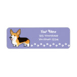 Cartoon Pembroke Welsh Corgi Labels
