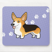 Cartoon Pembroke Welsh Corgi Mouse Pads