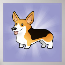 Cartoon Pembroke Welsh Corgi