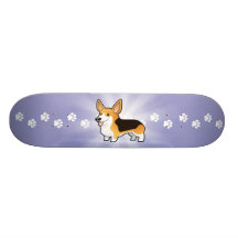 Cartoon Pembroke Welsh Corgi Skate Boards