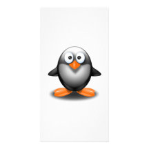 Cartoon Penguin Custom Photo Card