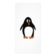 Cartoon Penguin Customized Photo Card