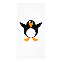 Cartoon Penguin Photo Card