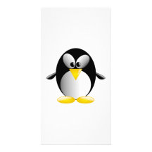 Cartoon Penguin Photo Greeting Card