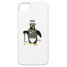 Cartoon Penguin Wearing a Tuxedo iPhone 5 Case