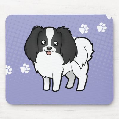 Cartoon Phalene / Japanese Chin Mouse Pads by CartoonizeMyPet