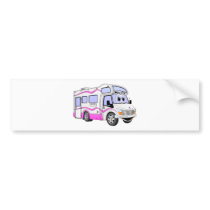 Cartoon Pink Camper Bumper Sticker