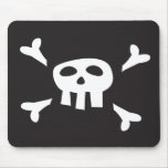 Cartoon pirate flag skull and crossbones mousepad